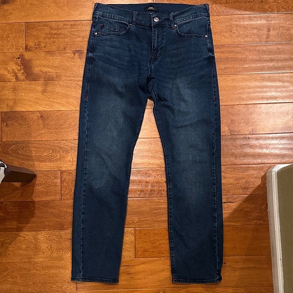 True Religion Ricky relaxed straight Dark Blue Jeans 34x33.5 - Picture 1 of 9